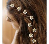 10 pezzi Fermagli per capelli con decorazioni floreali in strass, adatti per uso quotidiano, San Valentino, accessori per capelli come fermagli a coda di balena, fermagli, barrette, accessori per cape
