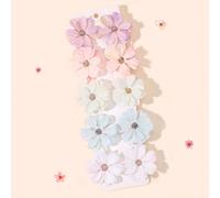 10 pezzi Fermagli per capelli con fiori artificiali, adatti per bambine piccole, fermagli per capelli con fiori multicolore, fermagli per capelli eleganti e carini per la coda di cavallo, adatti per s