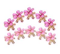 10 Pezzi Fermagli per Chioma Bambina Fiore a Cinque Petali, Mini | Lega e Plastica, Presa Sicura e Applicazione Facile, per Uso Quotidiano e Feste, Stile Elegante e Carino