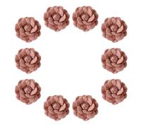 10 Pezzi Fermaglio per Chioma a Camelia in Microfibra, Decorazione | Effetto Realistico, per Cucito e Artigianato, Nasconde Macchie e Copre Fori su Cappotti e Custodie
