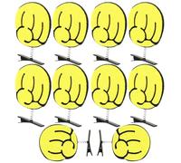 10 Pezzi Fermaglio per Chioma a Forma di Mano, Giallo, per Bambine | Tessuto e Metallo, per Festa e Varie Occasioni, Tiene i Chioma Lontani dal Viso, Delicato