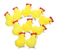 10 Pezzi Fermaglio per Chioma Pulcino Giallo, Decorativo per Feste Pasquali | Leggero in Lega di Ferro e Schiuma, Stile Cartoon Carino, per Frangia e Trecce