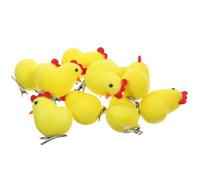 10 Pezzi Fermaglio per Chioma Pulcino Pasquale Giallo, 6,5x4,5x3cm | Stile Cartoon, per Frangia e Codine, Lega di Ferro e Schiuma, Spettacoli e Banchetti