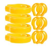10 Pezzi Fermo Porta Sicurezza Anti-pizzicamento, Plastica Gialla | Protezione Porta Anticollisione, Uso senza Attrezzi, per Cassetti e Sportelli in Bagno o Viaggio