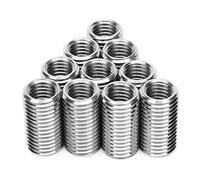 10 Pezzi Filettato Inserto Riparazione Dado Filettatura Scanalatura Femmina M12 e Maschio M16 Boccola a Vite