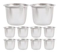 10 Pezzi Filtro Da Tè in Acciaio Inossidabile a Maglia Fine Colino Riutilizzabile Per Tè Sfuso Accessorio Pratico Per Casa E Ufficio Resistente Alle Alte Temperature