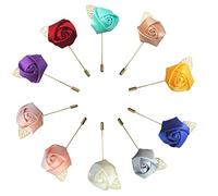 10 Pezzi Fiore Spille，Spille Corpetto Set，per matrimoni, balli, feste, costumi, decorazioni.