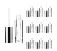 10 Pezzi Flacone per Lucidalabbra 3ml Argento, Petg e Abs, per DIY | Contenitore Cosmetico Leggero, Chiusura Ben Sigillata, Finitura Curata, per Lucidalabbra e Rossetto