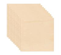 10 Pezzi Fogli di Legno di Balsa, 200 x 200 x 1,5 mm Legno Grezzo Compensato Pannelli in Legno non Verniciato Tiglio Scheda Vuota per Modello Artigianale Modello in Legno fai da te