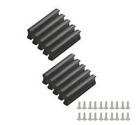 10 pezzi Fori Maniglia per Mobili-Set Maniglie a Barra Maniglie a Corrimano (32mm/1.25", Nero)