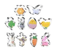 10 Pezzi Formine Per Biscotti Pasqua Set, Animali Stampi Biscotti, Formine per Biscotti, Formine da Forno in Acciaio Inox, per Cottura Fai Da Te, Torte, Pasticceria, Decorazione