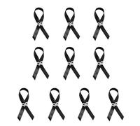 10 pezzi Funerale Nastro Spilla Moda Risvolto Pin Occasione Formale Outfit Enhancer Per Lutto Remembrance Abito Da Sera Nastro Accessorio, Misura unica, come descritto