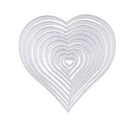 10 Pezzi Fustelle Stencil Taglio Dies, U-horizon Cutting Dies Love Heart per DIY scrapbooking, album fotografico, carta decorativa, fai da te, regalo (Cuore)