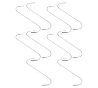 10 Pezzi Ganci a S in Acciaio Inox, Medi 19cm per Carne e Pesce | Appendere, Essiccare, Affumicare e Organizzare, Uso per Macellai e Cacciatori, Colore Argento