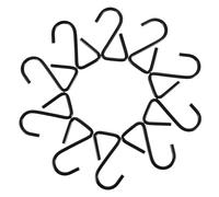 10 Pezzi Ganci a S Neri in Acciaio Inox, Design a S | Ganci Umidificatore Termosifone, per Vestiti e Pentole, Facili da Usare, senza Viti Né Chiodi, Ordine Ovunque
