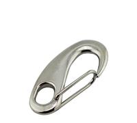 10 pezzi ganci a scatto a forma di uovo in acciaio inossidabile 304 da 40 mm, 50 mm, 70 mm di lunghezza, gancio a scatto a molla a sgancio rapido di sicurezza(40mm)