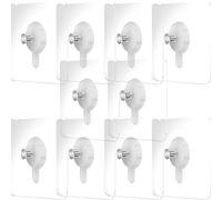 10 Pezzi Ganci Adesivi per Quadri,Antitraccia Ganci Adesivi Muro,Ganci Quadri Adesivi Trasparenti ,Impermeabile Ganci Autoadesivi per Appendere Foto, Dipinti, Cappelli, Specchi e Altri Oggetti