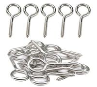 10 Pezzi Gancio a Vite con Occhiello Grande, M5 65 mm Occhiello a Vite Gancio Autofilettante, Vite a Occhiello per Legno, Ganci a Vite In Acciaio Inox 304, Vite Ad Anello per Amache Sedie Sospese