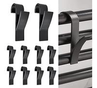 10 Pezzi Gancio Termoarredo Accappatoio, Appendi Asciugamani Termoarredo, Ganci Appendiabiti per Termo Arredo Bagno Accessori Ottimi per Caloriferi Riscaldanti (Nero)