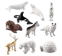 10 Pezzi Giocattoli Figure di Animali da Fattoria, Set Figurine Realistiche della Giungla, Jumbo Jungle in Plastica - Idea Regalo Bomboniera per Feste per Bambini
