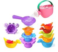 10 Pezzi Giochi Bagnetto Neonato, Giocattoli da Bagno per Bambini, giochi da bagno per bambini da 1 2 3 4 anni, giochi piscina bambini, giochi bagnetto neonato antimuffa
