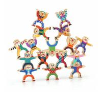 10 Pezzi Gioco di Equilibrio in Legno senza Sbavature per Asilo Nido, Famiglie