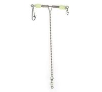 VGEBY 10 Pezzi Girevoli a Forma di T, Girella da Pesca Con Bilanciamento in Acciaio Inossidabile, Perline Luminescenti, Connettore, Attrezzatura da Piombi, Surfcasting, Ago Innesco