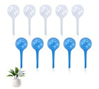 10 pezzi Globi per Irrigazione Automatica di Piante, Globo Bulbi Irrigazione Automatico, Dispositivi di Irrigazione per Piante da Interno ed Esterno (Blu & Trasparente)