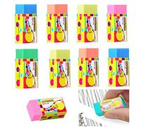 10 Pezzi Gomme da Cancellare per Bambini 2B Arcobaleno per a Scuola Mini Gomme da Cancellare di alta Qualità Bon Scolorisce Assolutamente Resistenti All'invecchiamento per Scuole e Uffici