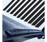 10 Pezzi Gommino Tergicristallo Tagliabili a Misura, Ricambi in Caucciù Naturale di Alta Qualità, Compatibili con la Maggior Parte dei Tergicristalli, 800 mm Cadauno