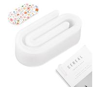 10 Pezzi Graffette Grandi Acrilico Trasparente 99,7×49,3×2,3mm, Clip Sublimazione DIY per Ufficio Scuola, Accessori Cancelleria con Pellicola Protettiva