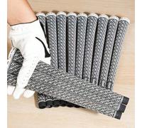 10 pezzi Grip in gomma migliorati per golf con corda completa - Prestazioni in ogni condizione atmosferica - Standard/Midsize standard,di medie dimensioniGomma