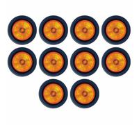 10 Pezzi Grommet E Spina Marcatura Laterale Clearance LED Amber Rotondo 2"
