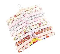 10 Pezzi Grucce Imbottite In Raso Floreale Senza Urti Grucce Imbottite Antiscivolo e In Legno Avvolte In Tessuto Stendibiancheria Per Da Sposa Colore