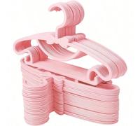 10 pezzi Grucce per bambini in plastica con fiocco, antiscivolo, adatte per il guardaroba di neonati/bambini piccoli, ultra sottili grigio,Blu,verde,giallo,10 pezzi rosaColore unicoABS