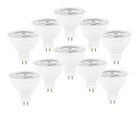 10 Pezzi GU5.3 MR16 Lampadina Led 6W AC 230V Bianco Caldo 3000K 60W GU5.3 Equivalente a Lampada Alogena,Senza Sfarfallio, 600LM Non Dimmerabile Angolo di Flusso Luminoso 120°