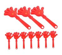 10 Pezzi Hand Clappers Bandiera Rossa Abs, Noisemaker Festa | 28cm, Accessori per Celebrazioni e Intrattenimento, Effetto Rumoroso Leggero