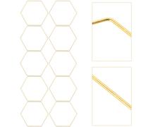 10 pezzi hexagonal dreamcatcher hoop fai -da -te creando dream catcher artigians