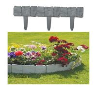 10 pezzi imitazione Stone Garden Fence with Plant Support Stakes - Flessibile Lawn Edging & Decorative Border for DIY Yard Landscaping (A1white)