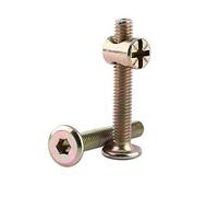 10 pezzi in acciaio al carbonio M6 viti a esagono incassato bulloni per mobili Presepe con dadi a barilotto Dado Dado di fissaggio del connettore(40mm)