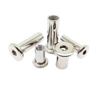 10 pezzi in acciaio inossidabile 304 grande piatto esagonale con esagono incassato testa for mobili rivetto connettore inserto comune(12mm,M3)