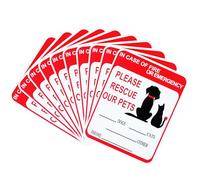 10 pezzi in caso di incendio o emergenza. Si prega di salvare i nostri animali domestici, finestra porta allarme allarme animale animale animale domestico cane gatto uccello coniglio salvataggio casa