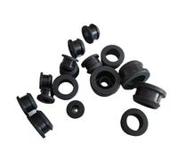10 pezzi in gomma siliconica con occhiello a scatto, tappi for fori, tappi terminali, tappo for cavo, proteggere la boccola nera, 4,5 mm-30 mm(4.5mm-Black)