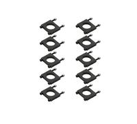10 pezzi in lega di alluminio 20 mm 22 mm 25 mm 28 mm 30 mm 35 mm 40 mm morsetto for tubo tubo morsetto giunto tubo in carbonio connettore for RC Plant UAV(Aluminum black 20mm)