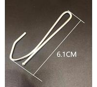10 pezzi in metallo bianco gancio singolo a quattro forcelle gancio for nastro for tende tenda in stoffa anello morsetto binari accessori for la casa fai da te(Silver-Single hook)