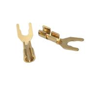 10 pezzi in ottone altoparlante a banana U-Type Spade Jack senza saldatura Y Fork adattatore audio placcato oro for cavi