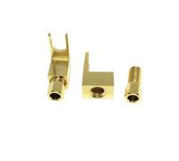 10 pezzi in ottone angolo retto terminale dorato forcella a forcella 4 mm