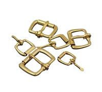 10 pezzi in ottone massiccio fibbia a barra con tallone in metallo fibbia a rullo barra terminale rettangolare perno singolo for cintura in pelle borsa artigianato cinghia fettuccia(Inner width 25mm)