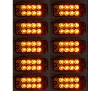 #10 Pezzi Indicatore Laterale Arancione Ambra 24V 8 Luci LED per Iveco VW