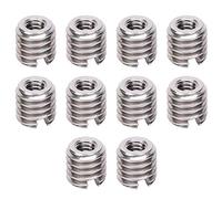 10 Pezzi Inserti Filettati Dado Riduzione Interno M2*0.4 esterno M4*0.7 lungo 4mm Acciaio Inossadabile Hardware Fastener Conversione Filo Strumento Kit per Inserto Riparazione Dado